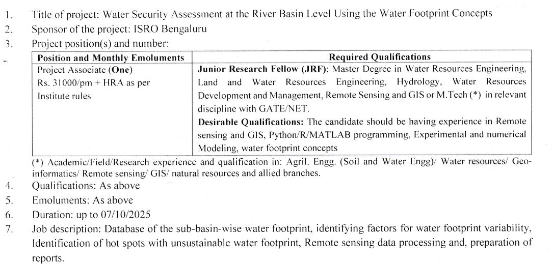 junior research fellow eligibility