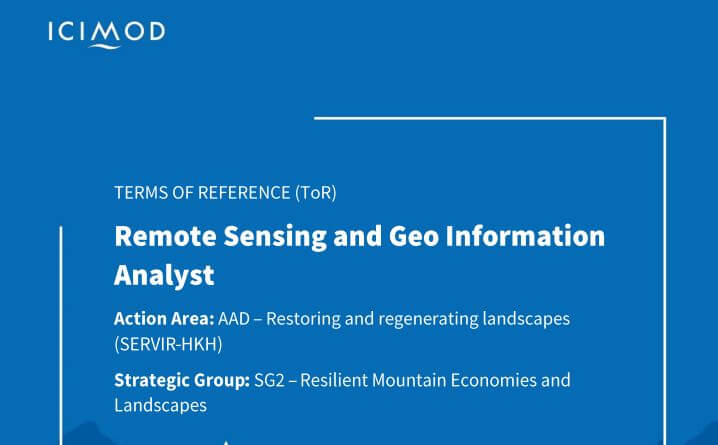 ICIMOD | Remote Sensing and Geo Information Analyst